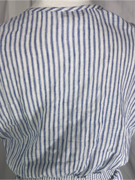 Rails Ashlyn Fremont Stripe Cap Sleeve Tiered Midi Dress Blue/White Size Med - Picture 10 of 11